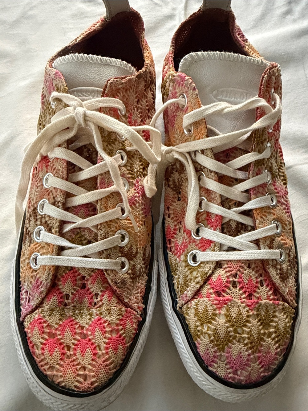 Converse Women’s Missoni Multicolor Crochet Low-Top Sneakers with Cream Laces